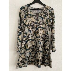 New Adorn Women’s Dress S Long Sleeve Soft Cozy Cottage Floral Pockets H21